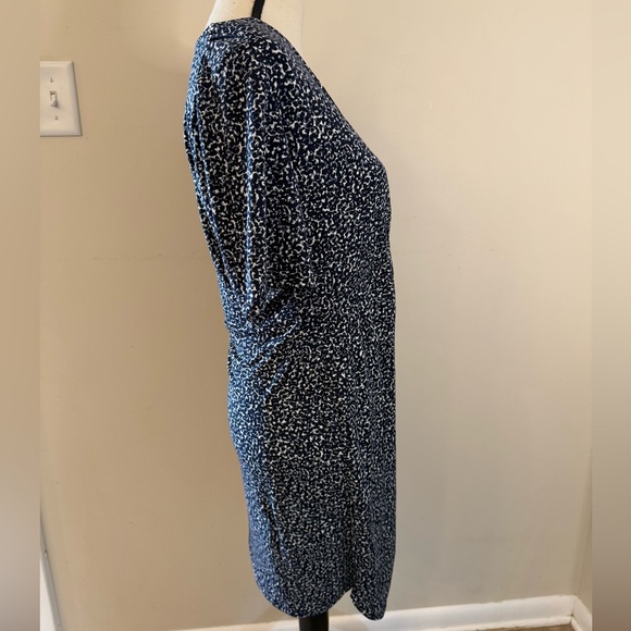 Banana Republic Factory mock wrap midi dress SZ MP - Picture 2 of 11